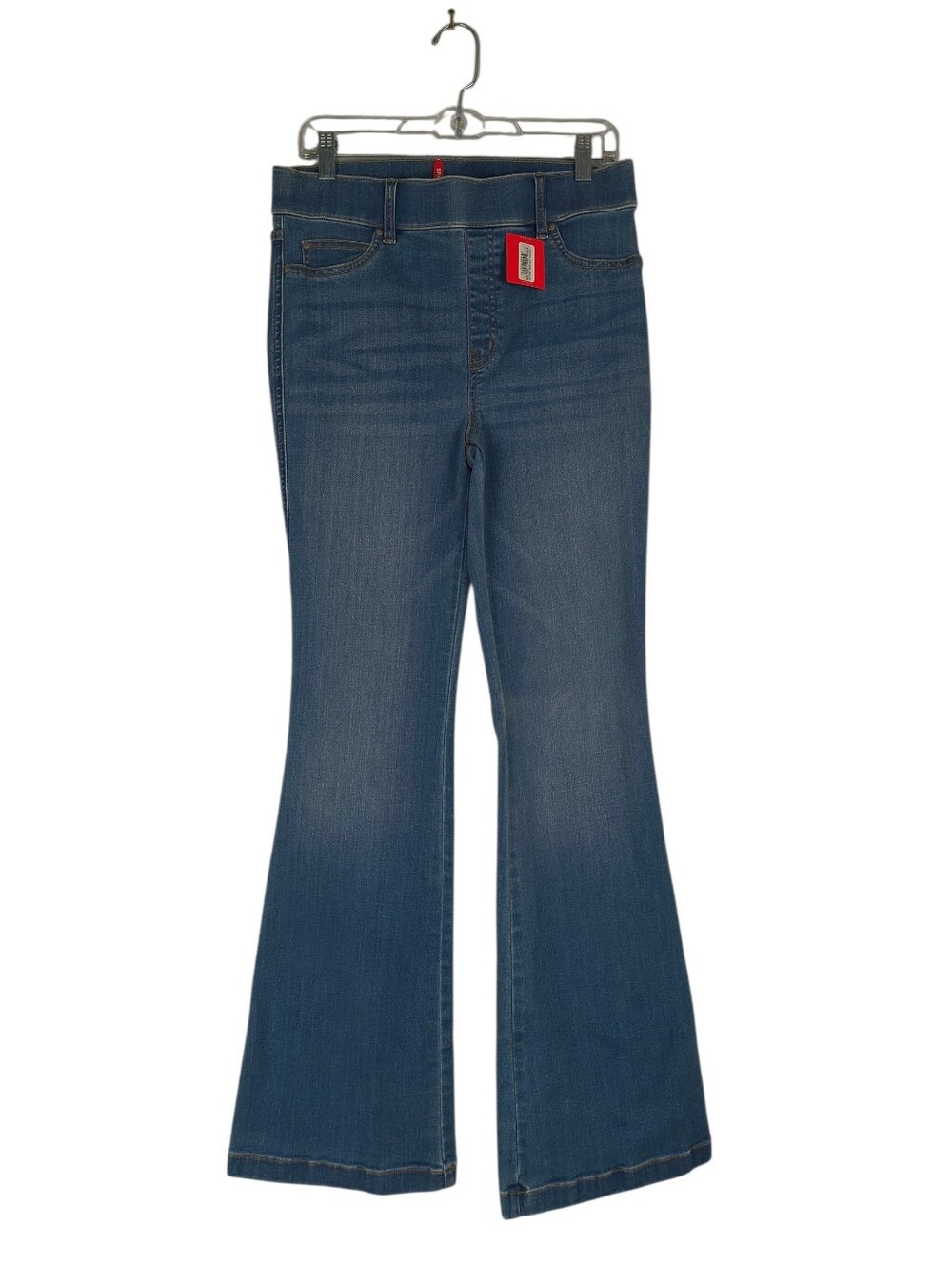 Spanx Flare Jeans Women's L Blue Vintage Indigo Stretch Pull On 20456R NWT